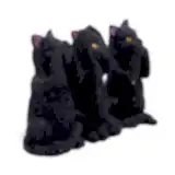 Three Wise Felines Set