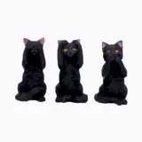 Three Wise Felines Set